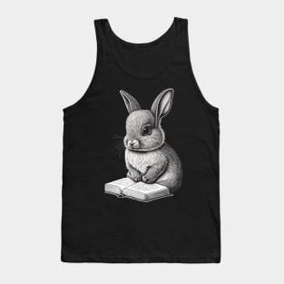 Bunny Lover, Easter Rabbit, Bunny Book Reading Tank Top